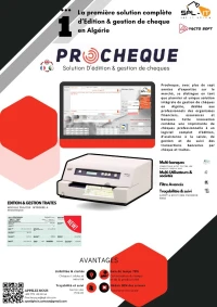 Procheque Solution d'impression Cheque /  IMPRIMANTE CHEQUE / impression chèque / imprimante chèque/traites bancaires