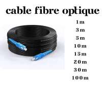 CABLE (Jarretière) FIBRE OPTIQUE Simplex 1M/3M/5M/10M/15M/20M/30M