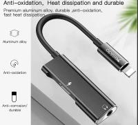 Adaptateur audio 2 en 1 YAU11, convertisseur Lightning vers Lightning et répartiteur de port 3,5 mm