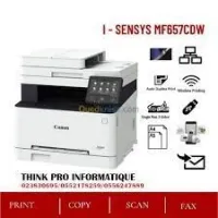 IMPRIMANTE CANON LASER COULEUR 4in1  MF 657 CDW 21PPM WIFI RESEAUX RECTO VERSEAUX ADF FAX