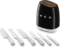Couteau Smeg Bloc de 6 couteaux KBSF02BL NOIR