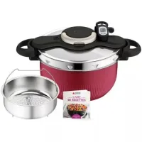 Cocotte Seb clipsominute Delice Rouge 6L P4800702