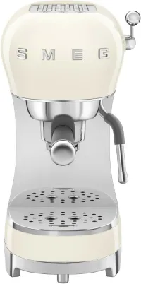 Machine à expresso Cafetière 15 bars, fabriquée en Italie Design rétro avec buse vapeur (crème)