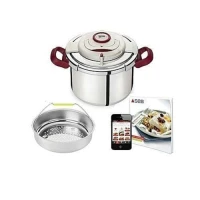 Seb Cocotte Minute - Clipso+ Précision - 6L - P4410706/07A Gris/Rouge