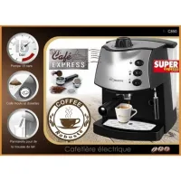 Robuste Machine a cafe a bras Electrique - 15 Bar - 850 Watts - C850 -Noir/Silver