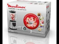 Blender moulinex PERFECTMIX+ 1200W BOL 2L en verre  NOIR MÉTAL LM871D10