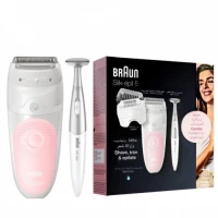 Braun Silk-épil 5 Épilateur Électrique Femme 3EN1+rasoir Blanc/Rose SES5-820