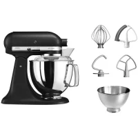 Robot PETRIN KITCHENAID  Artisan NOIR 2 BOLS- 300W- 4,8L- 5Ksm175PSEBK