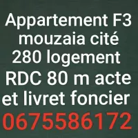Vente Appartement F3 Blida Mouzaia