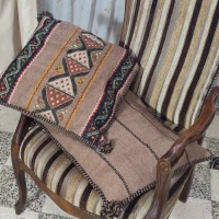 paires de coussins décoratifs tissage de laine 