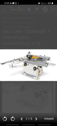 Menuiserie mini max lab 300 combinée 7 operations