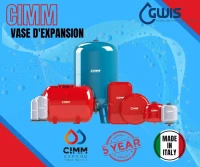 Vase d'expansion CIMM - Qualité italienne pour systèmes de chauffage et d'eau sanitaire