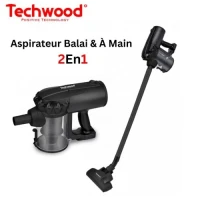 Techwood Aspirateur Balai et À Main 2En1 Multi-Cyclonique 500mL 600W Avec 3 Accessoires - TAS 642