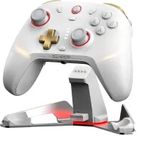 GameSir CYCLONE 2 Wireless Game Controller, White With Support , Tri-mode Connection, Compatible with PC Steam Android iOS Switch -