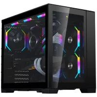 LIAN LI O11 Dynamic MINI BLACK Aluminium and tempered glass mid-tower case