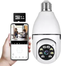 CAMERA SURVEILLANCE WIFI LAMPE AMPOULE FULL HD 360 DEGREE