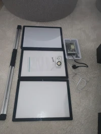 3 panneaux publicitaires leds A3 pour vitrine complet 