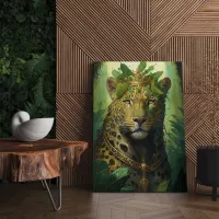 Tableau artistique - Léopard Royal - Art mural - Cadre décoratif - Art Animalier