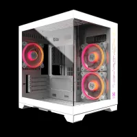 Boîtier PC Gaming M RED Crystal Sea Mini Blanc - Design Premium Compact
