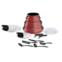 TEFAL Ingenio Easy Cook N Clean Rouge surprise Batterie de cuisine 20 pièces