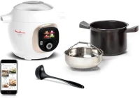  COOKEO MOULINEX Multicuiseur CE86DA10 COOKEO Connect blanc 200 recettes