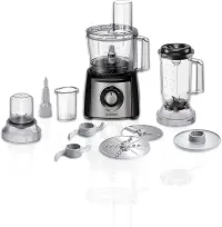 ROBOT BOSCH MULTI FONCTION AVEC BLENDER 2,3L 800W INOX/NOIR  MCM3501M