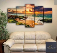 لوحة زخرفية عصرية من الزجاج مناظر طبيعية Cadre Décoratif Moderne En Verre 5 Pies Tableau la natur