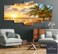 لوحة زخرفية عصرية من الزجاج مناظر طبيعية Cadre Décoratif Moderne En Verre 5 Pies Tableau la natur