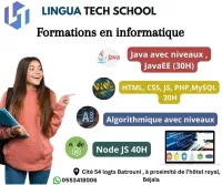 Formation informatique node JS PHP java algorithmique
