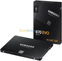 SAMSUNG 870 EVO 1TB - 2,5 POUCES, SATA 6G - VITESSES JUSQU'À 560 MOS - BLACK 