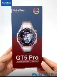  SMARTWATCH HAINOTEKO GT5 PRO RW-65 - ÉCRAN AMOLED HD - 3 BRACELET - MODE SPORTIF - ÉTANCHE -SILVER 