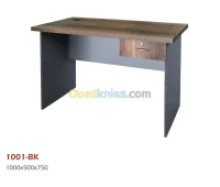 BUREAU LOCAL 1001 - BOIS MÉLAMINE - UN TIROIR - 100 x 50 x 75 cm - BLANC  BEIGE  MARRON - NEUF 