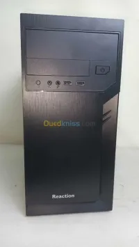Boitier Reaction 6502 Micro ATX Case + Combo Reaction Clavier Souris KM300 - Alimentation 200W