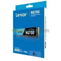 LEXAR NQ700 2TB - DISQUE DURE SSD M.2 NVMe - PCIe 4.0 Gen4 - 4200 MO/S - PC & CONSOLE - BLACK 