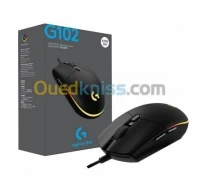 SOURIS LOGITECH G102 - GAMING FILAIRE - LIGHTSYNC - NOIR-BLANC