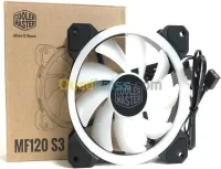 COOLER MASTER MASTERFAN MF120 S3 - VENTILATEURS DE BOÎTIER 120 MM ARGB - 47 CFM - BLACK 