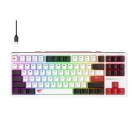 HAVIT GAMENOTE KB902L - CLAVIER MÉCANIQUE 75% - SWITCHS ROUGES - RÉTROÉCLAIRAGE RGB - TKL - NOIR