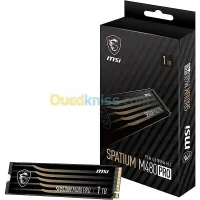 MSI SPATIUM M480 PRO 1TB - PCIE 4.0 NVME GEN4 - 7400 Mos - S.M.A.R.T - TBW 700 -