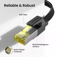 UGREEN Câble Réseau Ethernet CAT7 10Gbps En Coton Tressé Flat 1M