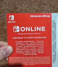 Abonnement Nintendo Switch Online 12 mois