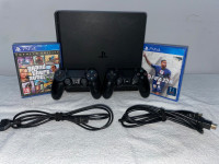 consoles-ps4-slim-500gb-logiciel-systeme-1200-etat-1010-manettes-original-fifa23-gta5-alger-centre-algerie