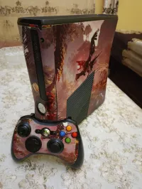 Xbox 360 slim flash w glitsh avec manette d'origine sans fil 