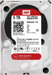 WD Red Pro 5TB NAS Hard Disk Drive - 7200 RPM SATA 6 Gb/s 128 MB Cache 3.5 Inch - WD5001FFWX