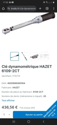 Cle dynamometrique hazet allemand 