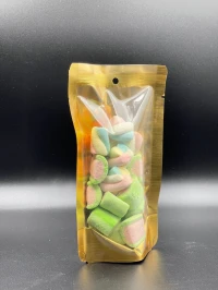 أكياس دوي باك بدون سحاب لون شفاف /ذهبي  Sac Doypack sans fermeture zip couleur Transparent/Dorée 