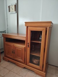 طاولات-التلفاز-meuble-tv-avec-partie-argenterievaisselie-une-table-basse-rangement-المحمدية-الجزائر