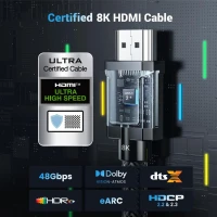 UGREEN Câble HDMI 2.1 8K/60Hz 4K/120Hz 48Gbps Supporte 3D eARC HDR Dynamique VRR (Certified HDMI)