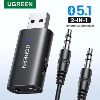 UGREEN Adaptateur Bluetooth 5.1, transmetteur récepteur stéréo sans fil, prise Aux (TV/PC/PS5)
