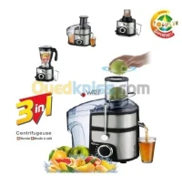  Centrifugeuse - Blender - Moulin A Café /Epices - 3 En 1 -Cxl3In1 - Gris / Noir