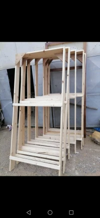 Precadre porte bois rouge بريكادر إطار الباب 